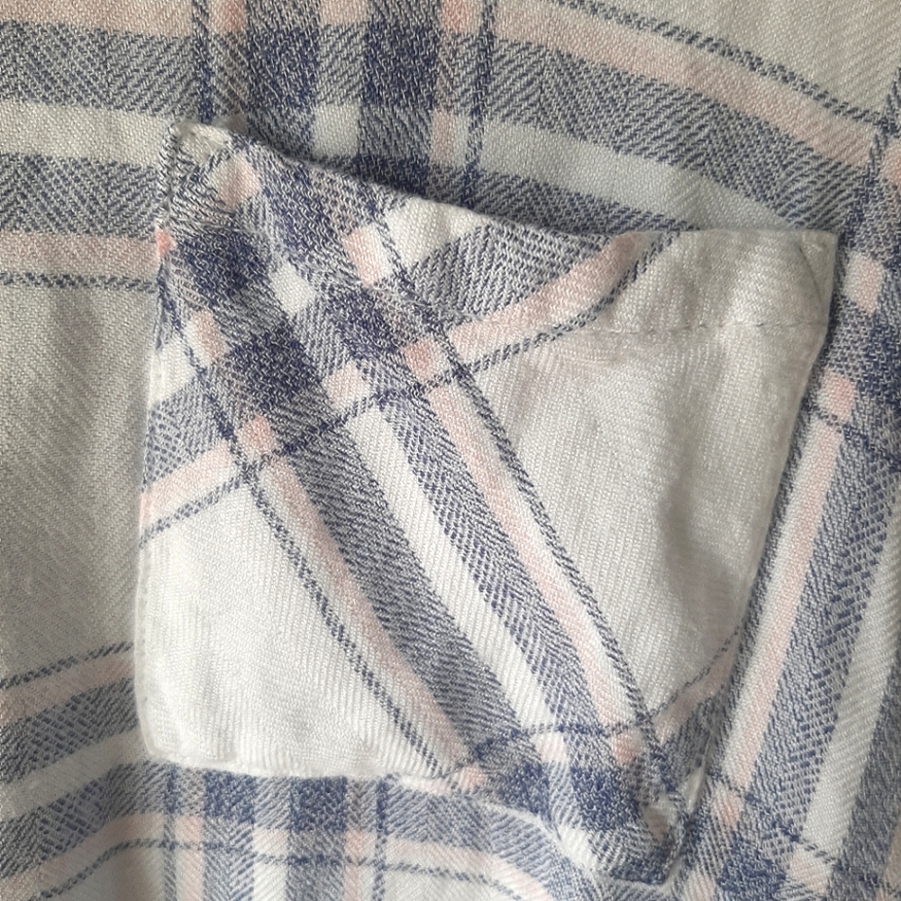 Rails Revolve Hunter white blush patriot plaid button down shirt medium - Picture 4 of 10